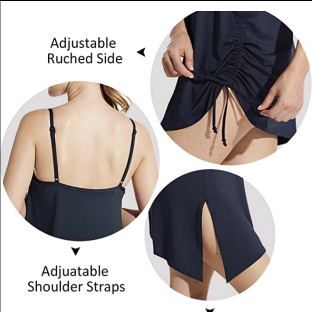 Baleaf navy modest one piece swimsuit